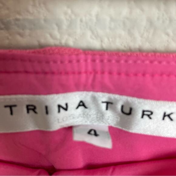 Trina Turk Pink Knit  Side Zip Ankle Pants 4 - Picture 6 of 7